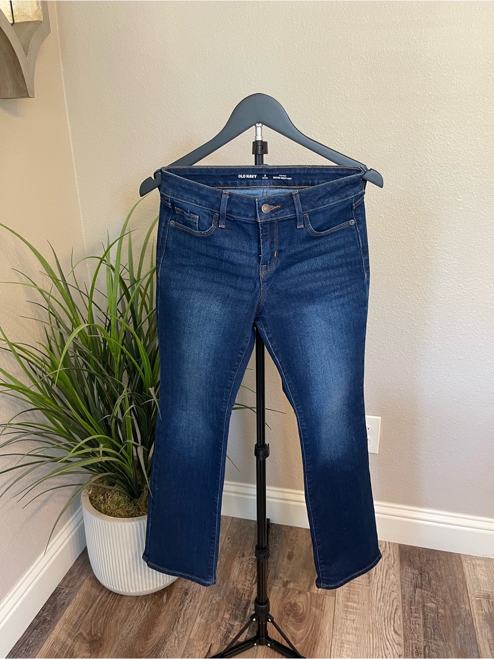 Old Navy Women's Dark Blue Boot Cut Jeans